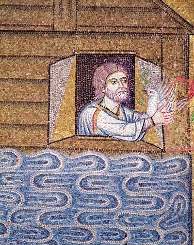 The Flood, from the Atrium, (detail) by Byzantine School